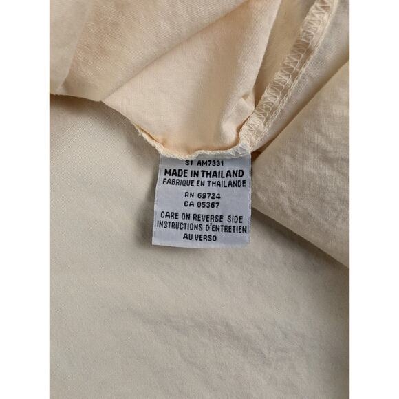 Columbia Shirt Men's Large Button Down Short Sleeve Pockets Yellow 100% Cotton - Picture 6 of 7